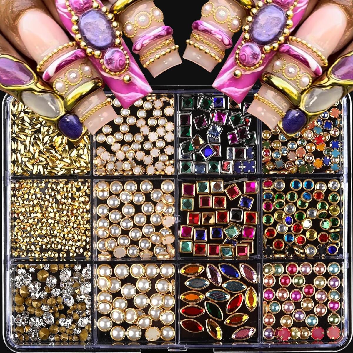 Nail Art Valentines Day - 1 Box Licht Luxe Glanzende Nagelsteentjes
