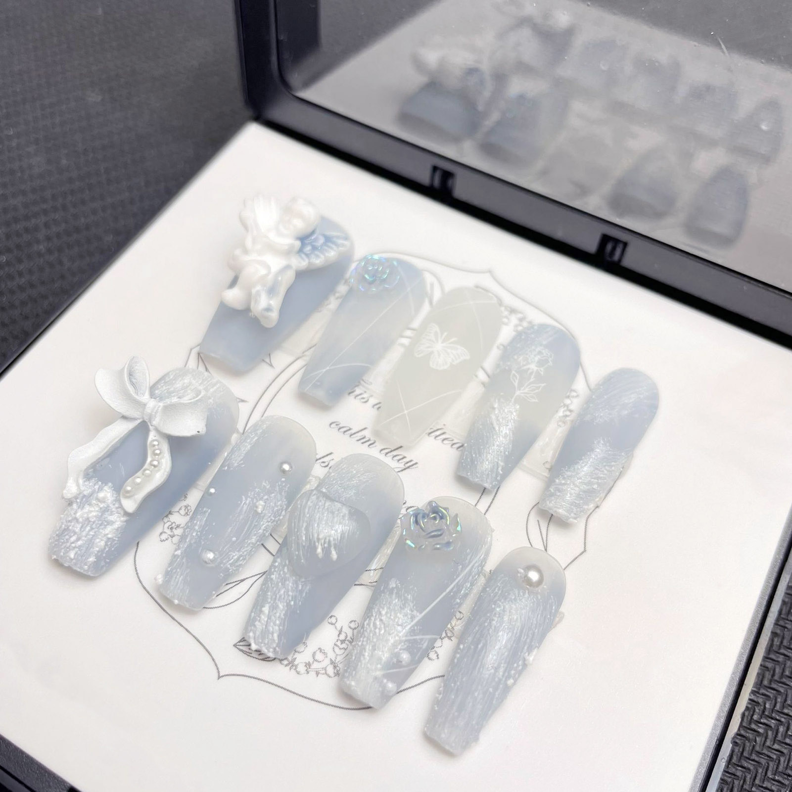 3D Gips Angel Kunstnagels Glan - Nail Art Press On recensie en prijs