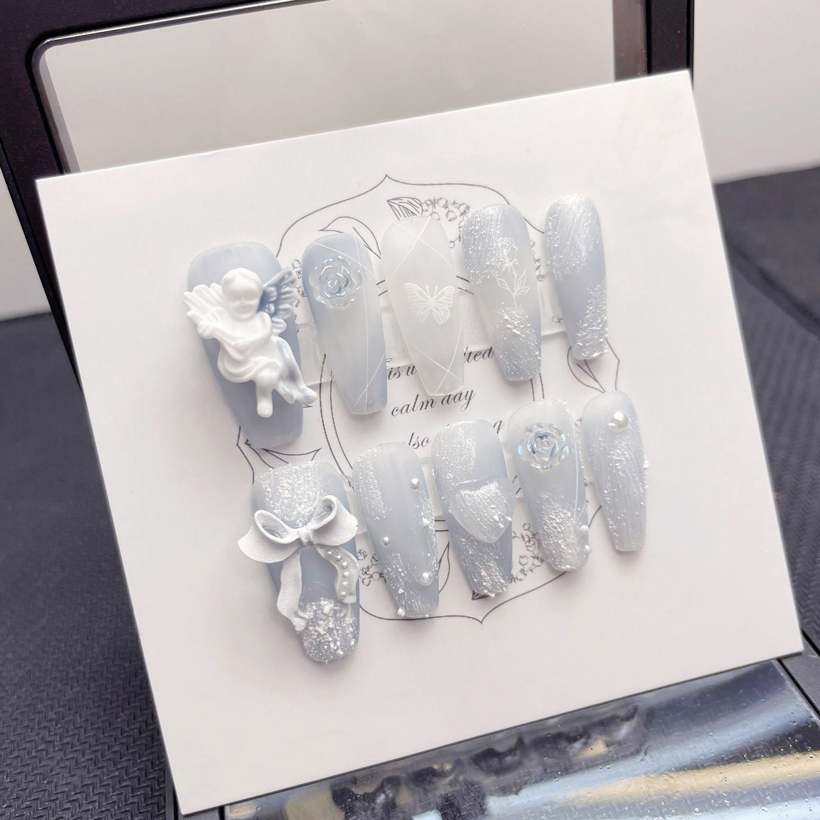 3D Gips Angel Kunstnagels Glan - Nail Art Press On recensie en prijs