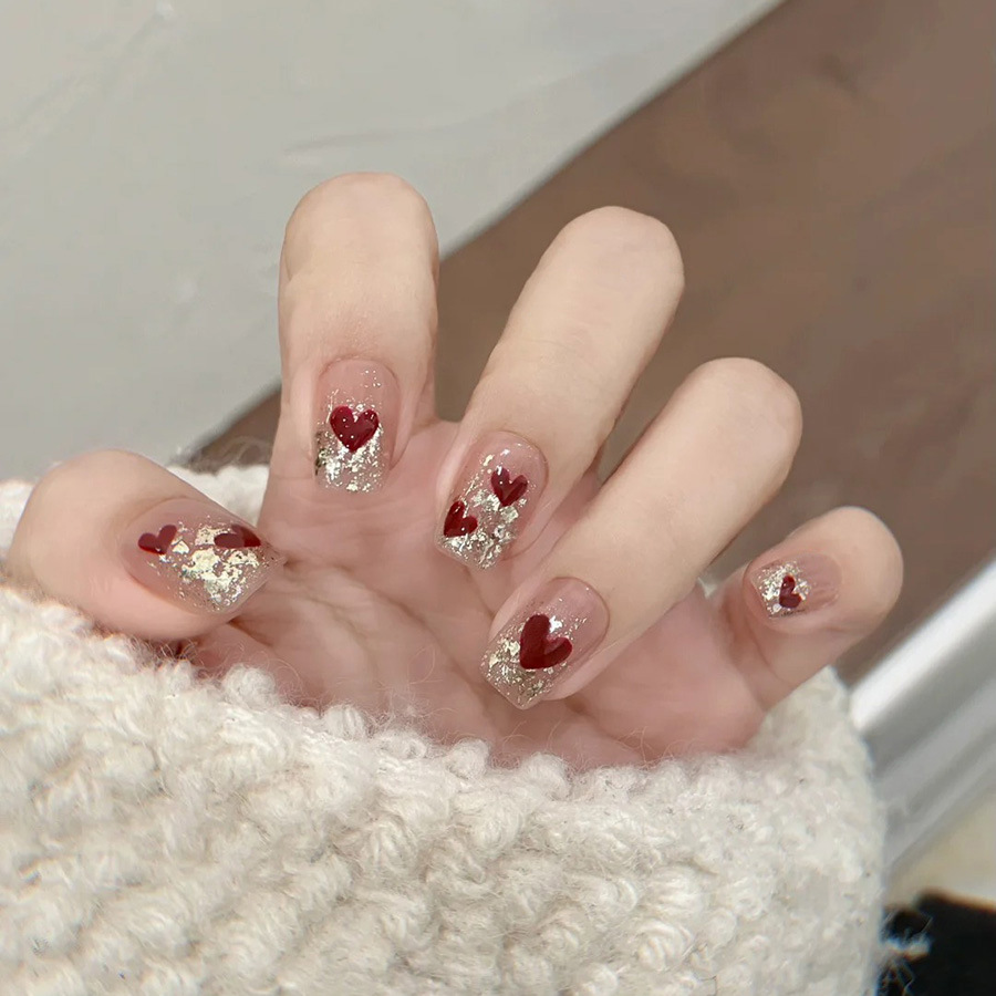 24 stuks/set korte vierkante n - Nail Art Press On recensie en prijs