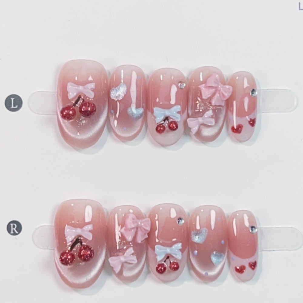 10st Cat's Eye Handgemaakte ne - Nail Art Pink recensie en prijs