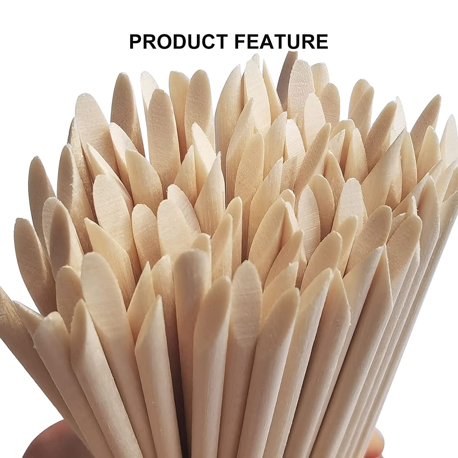 100/50 Stuks Oranje Houten Nag - Nail Art Orange recensie en prijs